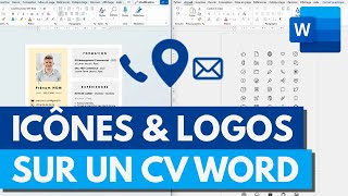 Mettre des Logos et Icônes sur son CV 100 Gratuit sur Word [upl. by Gearalt]