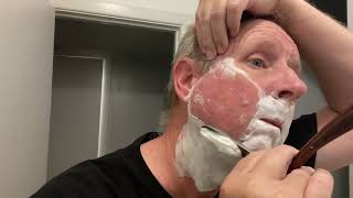 Shaving with the Cajun blade shaving soap and shavette [upl. by Gatias]