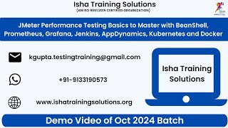 JMeter PT Basics to Master with BeanShell Demo on 8th Oct WhatsApp us on 918019952427 to enroll [upl. by Eiramenna335]