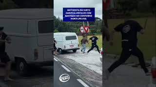 🚨 Motorista em Surto Danifica Veículos com Machado no Contorno Norte PR418 [upl. by Hartzke]