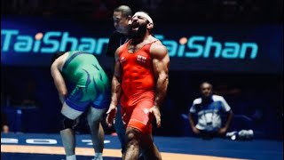 Revaz Nadareishvili 98kg Georgian GR Wrestler WC2017 Highlights [upl. by Ateekram878]