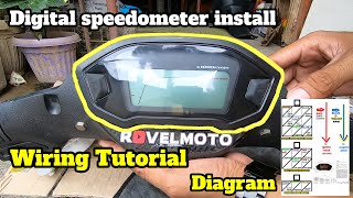 TUTORIAL  DIGITAL SPEEDOMETER INSTALL WIRING DIAGRAM  SUZUKI SMASH 115 [upl. by Alliuqet290]