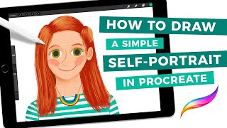 How to Draw a Self Portrait  Procreate Self Portrait  Stay Home and Draw [upl. by Otineb]