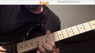 Easy Synyster Gates style shred Guitar lick with TAB [upl. by Sinnek]