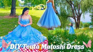 DIY Teuta Matoshi dress🦋 Haute Couture Dress full tutorial [upl. by Akihsar]