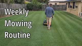 My Weekly Mowing Routine for a Great Lawn [upl. by Ecnarual]