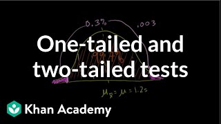 Onetailed and twotailed tests  Inferential statistics  Probability and Statistics  Khan Academy [upl. by Valorie]