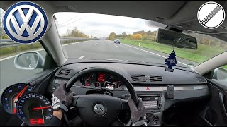 VW Passat b6 19 TDI 105HP Stage 2 Top Speed Germany Autobahn POV [upl. by Nimref]