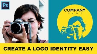 How to Convert Photos into Logo Identity in Photoshop  Creating Illustrative Logo From a Photograph [upl. by Ytsud]