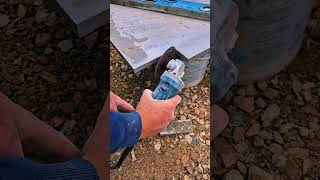 Porcelain patio work ⚒️landscaping cutting tiles patio work ideas how tips diy fyp fyppp [upl. by Kafka]