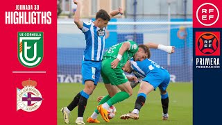 Resumen PrimeraFederación  UE Cornellà 01 RC Deportivo  Jornada 30 Grupo 1 [upl. by Htebzil469]