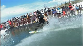 Pond Skim 2022  Brian Head Resort BrianHeadResort PondSkimBrianHead SkiBrianHead [upl. by Drannel902]