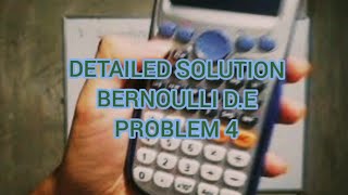 BERNOULLI DIFFERENTIAL EQUATION DAY 7 PART 4 TAGALOG [upl. by Martella]