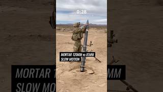 120mm Mortar vs 81mm Mortar  SlowMotion Comparison [upl. by Thomasin]