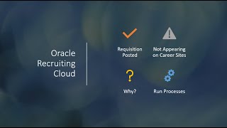 ORC  Scheduled Processes to Make Requisition Appear on Career Sites [upl. by Eiramnerual851]