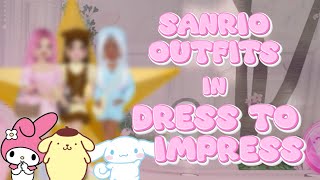 Sanrio Outfits Theme  Dress to Impress  Roblox [upl. by Nnylyahs]