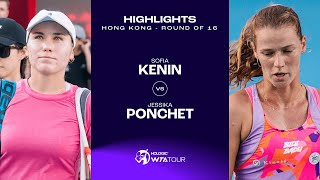 Sofia Kenin vs Jessika Ponchet  2024 Hong Kong Round of 16  WTA Match Highlights [upl. by Raine]