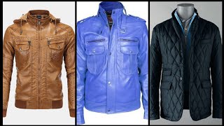 Trendy Formal leather Outfit for gents  Best leather Jacket for men  Fashion tips 2024 [upl. by Pulling]