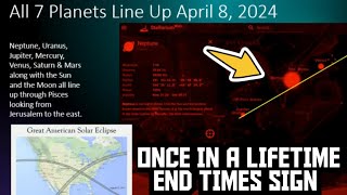 ONCE IN A LIFETIME END TIMES SIGN  THE PLANETS ALLIGN AS THE SUN DARKENS DURING THE SOLAR ECLIPSE [upl. by Attaynik]