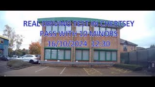 REAL DRIVING TEST ROUTE IN CHERTSEY 4 [upl. by Yrogreg]