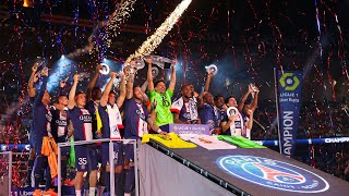 The celebration for the 1️⃣1️⃣th championship in the Paris SaintGermain history ❤️💙 [upl. by Iaw606]