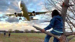 Gravelly Point Park in Arlington Virginia USA Plane Spotting Reagan National Airport  DCA [upl. by Tamma800]