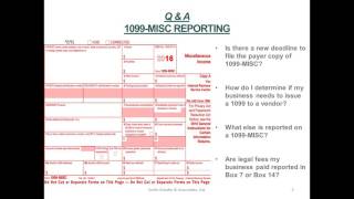 1099Misc Reporting Questions amp Answers [upl. by Anele]