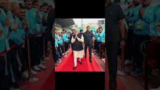 Hon pm addresses contingent of indian para athletes who participated in asian para games hangzhou [upl. by Notsrik334]