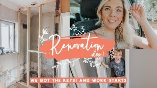 WE GOT THE KEYS amp WORK STARTS  RENOVATION VLOG 1 [upl. by Woodall310]