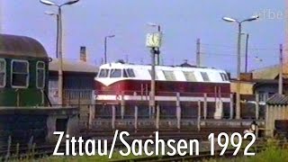 Reichsbahn pur Bahnhof Zittau im August 1992 [upl. by Nerat]