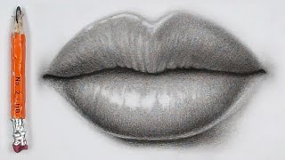 How to Draw Lips Using an HB Pencil [upl. by Bamby958]