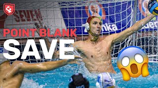 Unbelievable Block 👀  Best Saves  Champions League Water Polo Matchday 1 [upl. by Kamillah828]