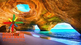 CarvoeiroCaves boat tours ⛵ to the caves of Benagil  Algarve  4K Ultra HD [upl. by Stuppy]