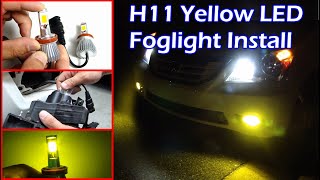 H11 Yellow Amber LED Foglight Install [upl. by Eleahcim]