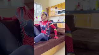 The poorest dwarf in the world amp SpiderMan shorts spiderman youtubeshorts [upl. by Azenav]