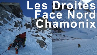 Face Nord des Droites Cornuau Davaille Boivin Gabarrou Chamonix MontBlanc alpinisme goulotte mixte [upl. by Dijam]