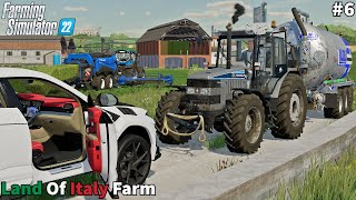 Making Alfalfa Hay Bales amp Feeding Calves Spreading Slurry│Land Of Italy│FS 22│Timelapse6 [upl. by Dugas904]