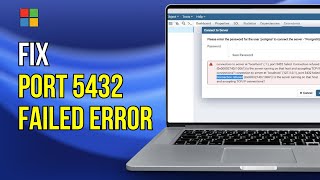 How to Fix PostgreSQL Connection to Server at Localhost 1 Port 5432 Failed Connection Refused [upl. by Vaish]