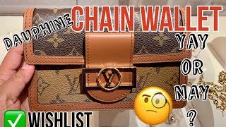 Glimpse Louis Vuitton Dauphine Chain Wallet [upl. by Risteau]