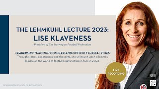 The Lehmkuhl Lecture 2023 Lise Klaveness [upl. by Attenaz]