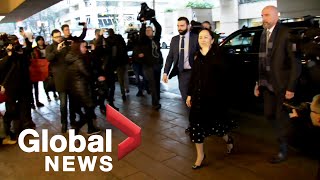 Huawei executive Meng Wanzhou arrives for extradition hearing in Vancouver [upl. by Hilar]