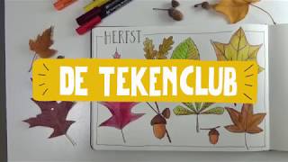 5 Herfstbladeren tekenen I Naar buiten met de Tekenclub [upl. by Nadaba]