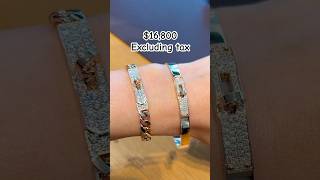 HERMES KELLY GOURMETTE BRACELET VS HERMES KELLY BRACELET W PAVE DIAMONDS PRICE hermes hermeskelly [upl. by Ydoc]