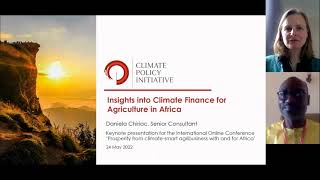 Daniela Chiriac  Harnessing climate finance for African agribusiness [upl. by Riaj]