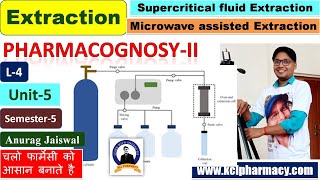 Supercritical fluid Extraction  Microwave assisted Extraction  L4 Unit5 Pharmacognosy 5th Sem [upl. by Eelarak]