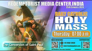 Catholic Holy Mass  25th January Thursday  Feast of the Conversion of St Paul [upl. by Ewolram]