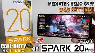 Call of Duty Mobile Game Test on TECNO Spark 20 Pro 8256 120Hz  MAX SETTINGS [upl. by Anyala]