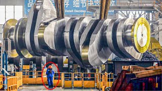 German Enormous Crankshaft Manufacturing Process  Massive Heavy Hammer Forging Equipment Technology [upl. by Dviad]