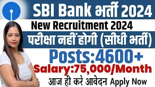 SBI Bank Recruitment 2024  SBI Vacancy 2024  SBI Work From HomeBank Vacancy 2024Jobs Oct 2024 [upl. by Baseler]