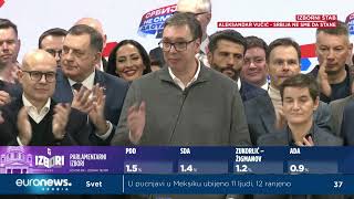 Aleksandar Vučić proglasio pobedu SNSa [upl. by Ahsiuqram682]